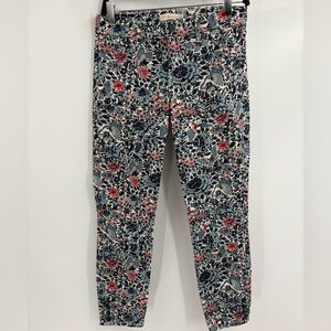 Tory Burch Blue Lake Emmy Skinny Jeans Ankle Length Butterfly Size 30